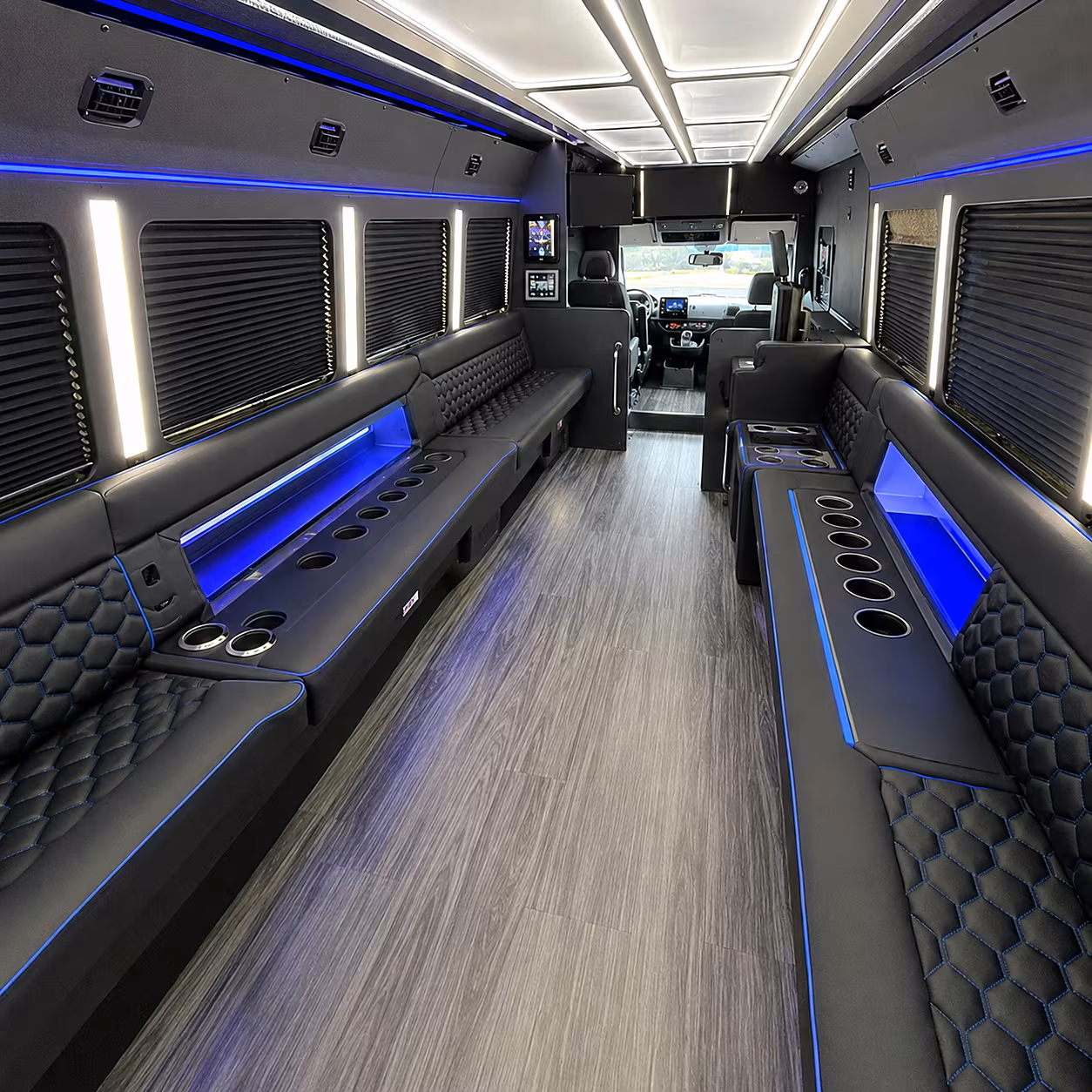 loveland party bus rental interior
