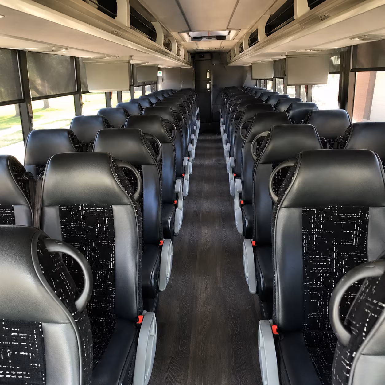 thornton charter bus rental interior